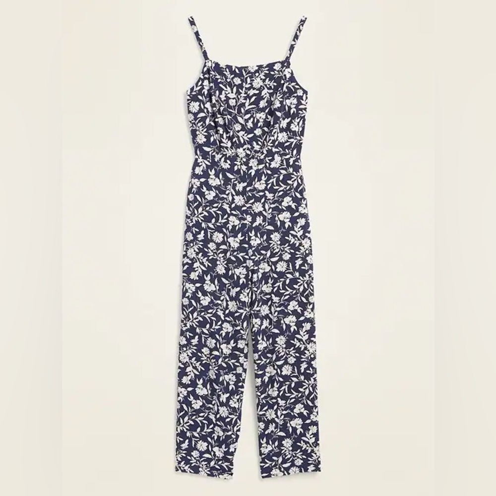 Printed Square-Neck Cami Jumpsuit